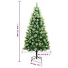 vidaXL Artificial Hinged Christmas Tree 300 LEDs & Ball Set 180 cm
