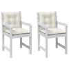 vidaXL Lowback Chair Cushions 2 pcs Melange Cream 100x50x7 cm Fabric