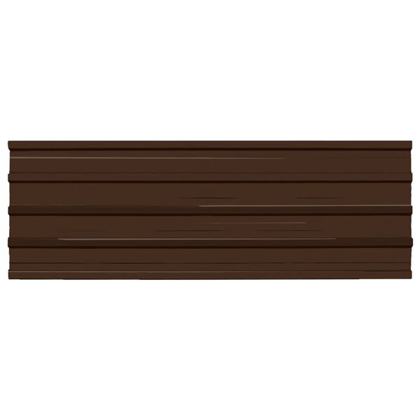 vidaXL Roof Panels 12 pcs Galvanised Steel Brown
