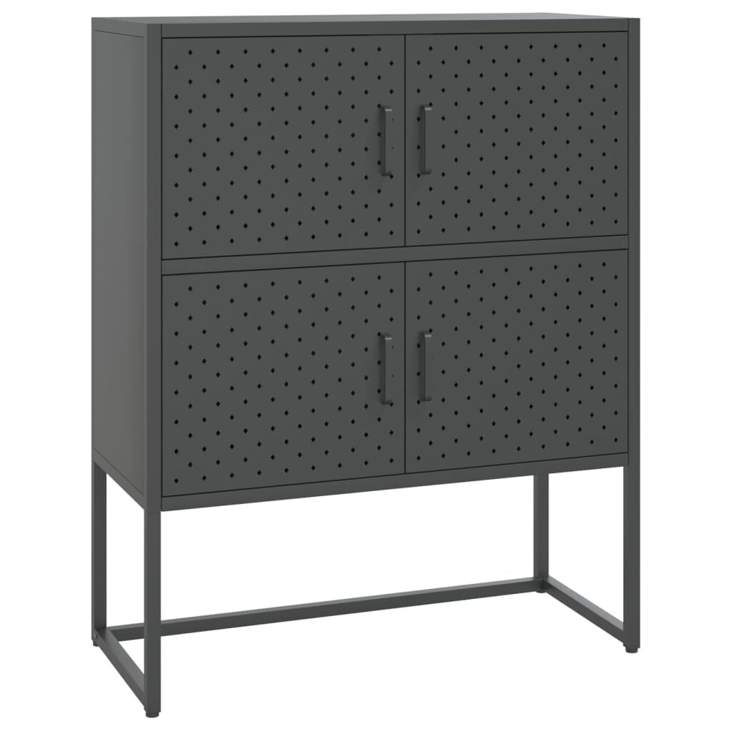vidaXL Highboard Anthracite 80x35x100 cm Steel