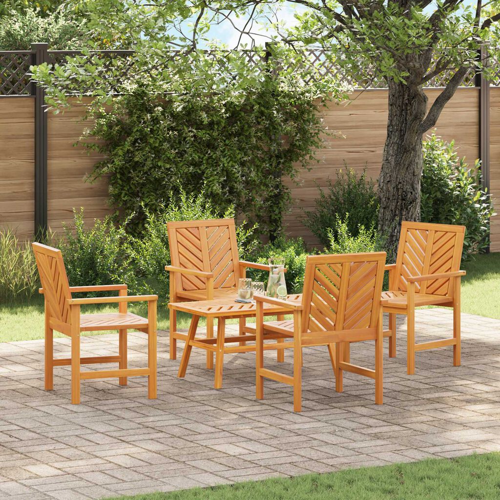 vidaXL 4 Piece Garden Lounge Set Solid Wood Acacia