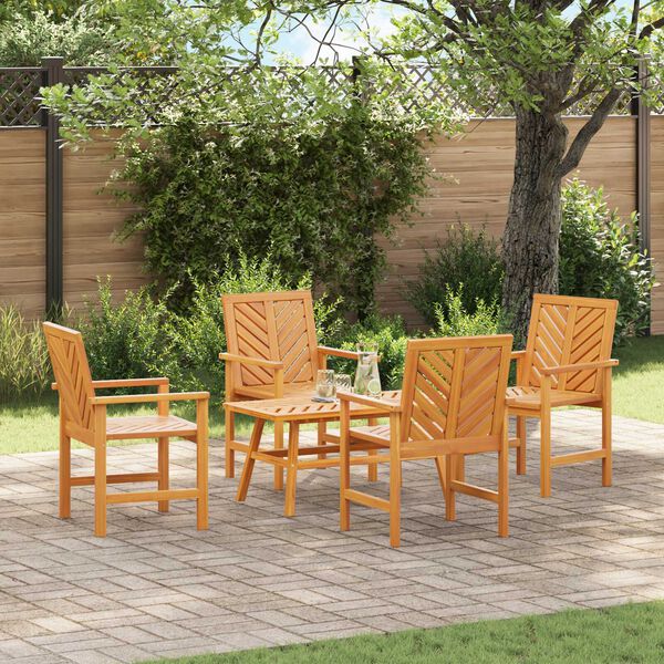 vidaXL 4 Piece Garden Lounge Set Solid Wood Acacia