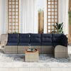 vidaXL Garden Sofa Set 7 pcs Grey Poly rattan