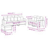 vidaXL 3 Piece Sofa Set with Cushions Dark Grey Fabric