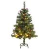 vidaXL Artificial Hinged Christmas Tree 150 LEDs 120 cm