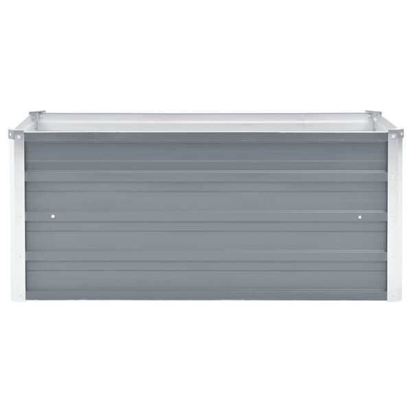 vidaXL Garden Raised Bed Galvanised Steel 100x40x45 cm Grey