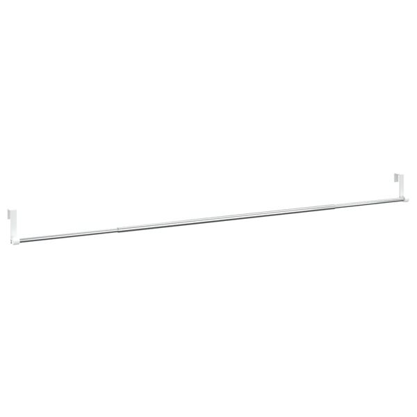 vidaXL Curtain Rails 2 pcs White and Silver 90-135 cm Aluminium