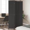 vidaXL Room Divider&nbsp;3 Panels Black Solid Wood Paulownia