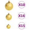 vidaXL Artificial Hinged Christmas Tree 300 LEDs & Ball Set 180 cm