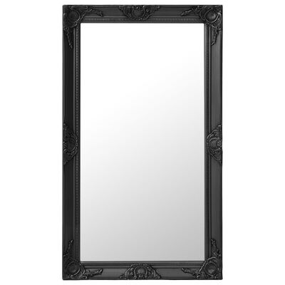 vidaXL Wall Mirror Baroque Style 60x100 cm Black