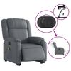 vidaXL Electric Stand up Massage Recliner Chair Grey Faux Leather