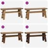 vidaXL Bench Natural 100 x 29 x 43.5 cm Solid Teak Wood