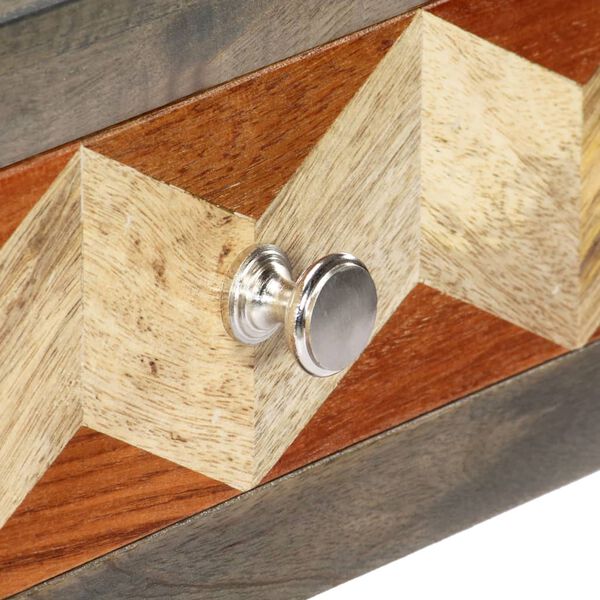 vidaXL Console Table Grey 86x30x76 cm Solid Mango Wood