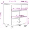 vidaXL Printer Stand with Wheels Concrete Grey 41x32x48 cm