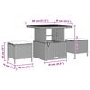 vidaXL Garden Dining Set 3 pcs Black Poly rattan