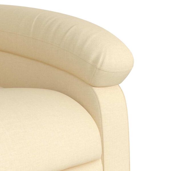 vidaXL Massage Recliner Chair Cream Fabric