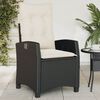 vidaXL Reclining Garden Chairs 2 pcs with Cushions Black Poly Rattan