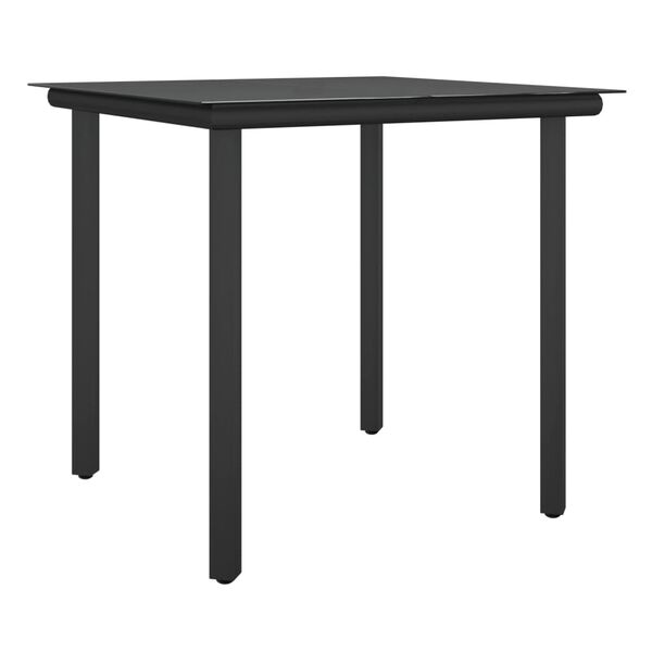 vidaXL 5 Piece Garden Dining Set with Cushions Poly Rattan and Steel
