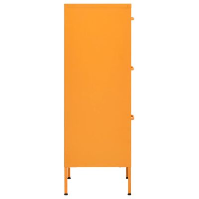 vidaXL Storage Cabinet Mustard Yellow 42.5x35x101.5 cm Steel