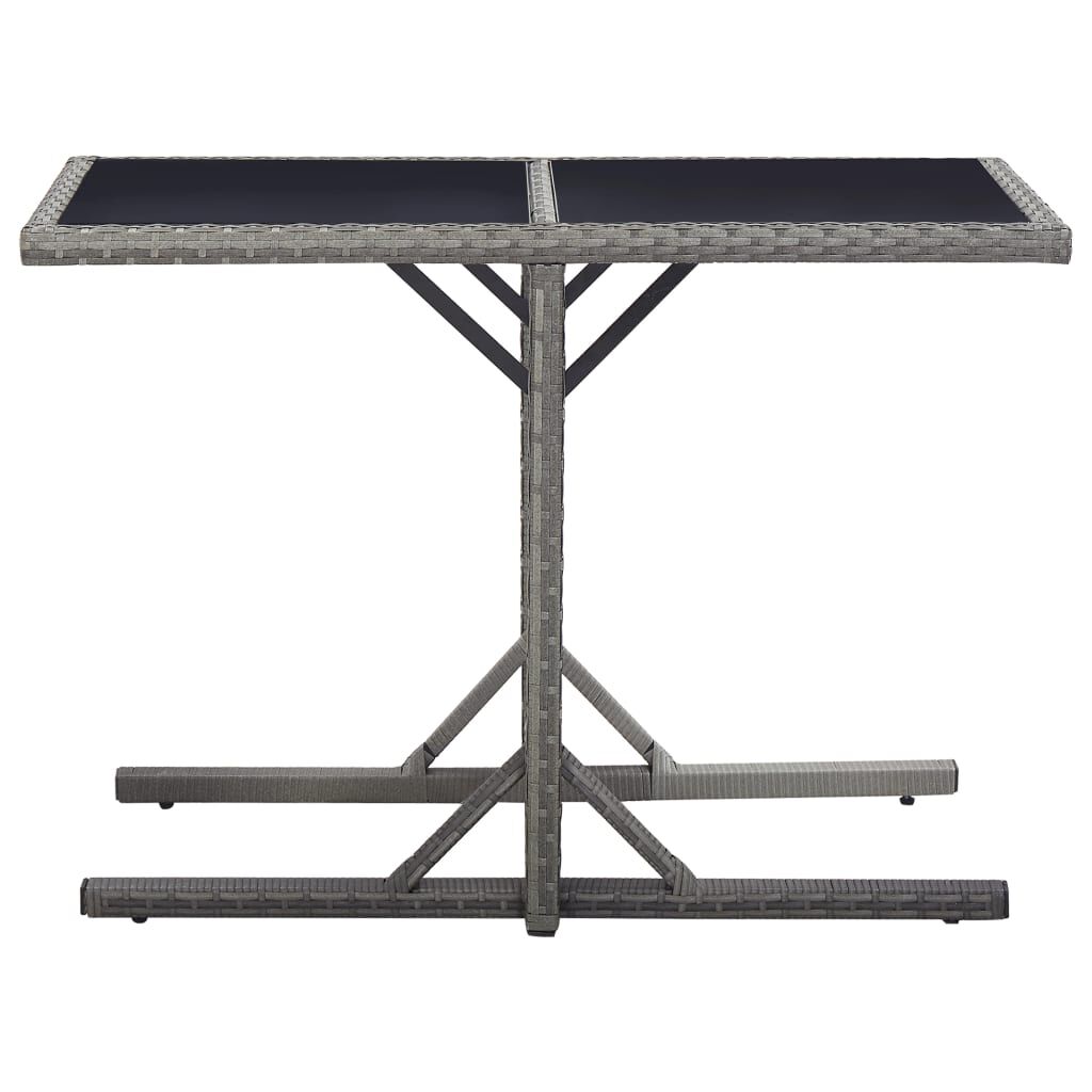 vidaXL 3 Piece Garden Dining Set Black