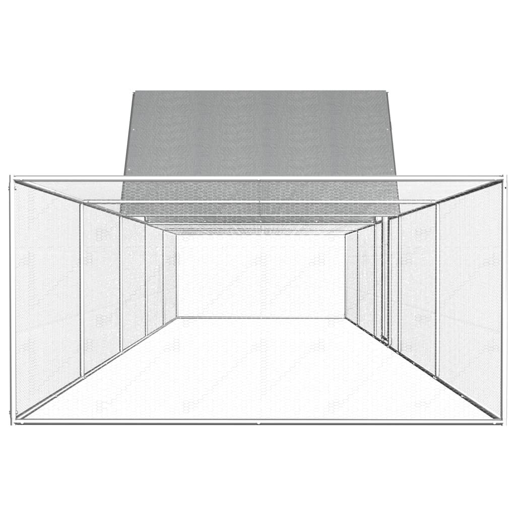 vidaXL Chicken Coop 10x2x2 m Galvanised Steel