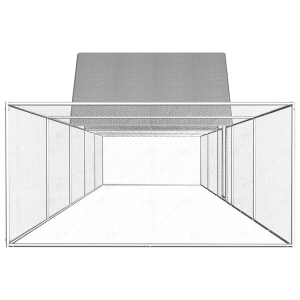 vidaXL Chicken Coop 10x2x2 m Galvanised Steel