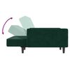 vidaXL 2-Seater Sofa Bed Dark Green Velvet