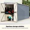 vidaXL Wall-mounted Garden Shed Grey 118x382x178 cm Galvanised Steel