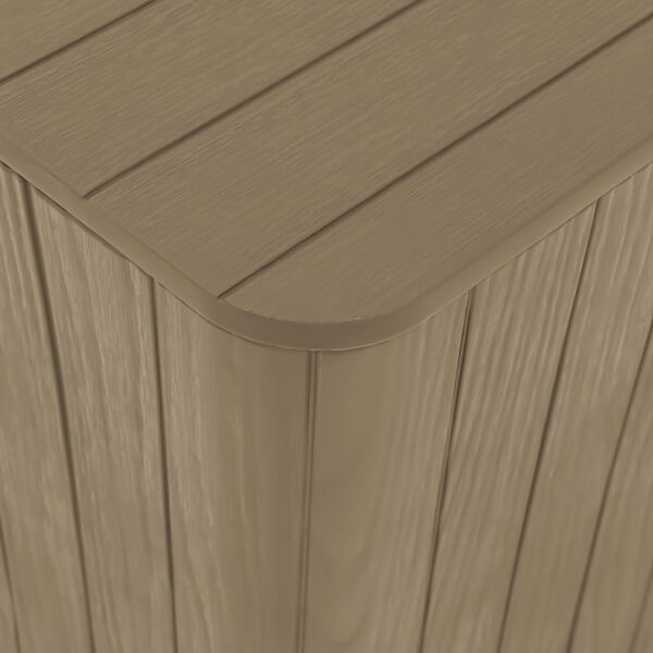 vidaXL Garden Table with Removable Lid Light Brown Polypropylene
