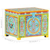 vidaXL Hand Painted Storage Box 50x40x40 cm Solid Mango Wood