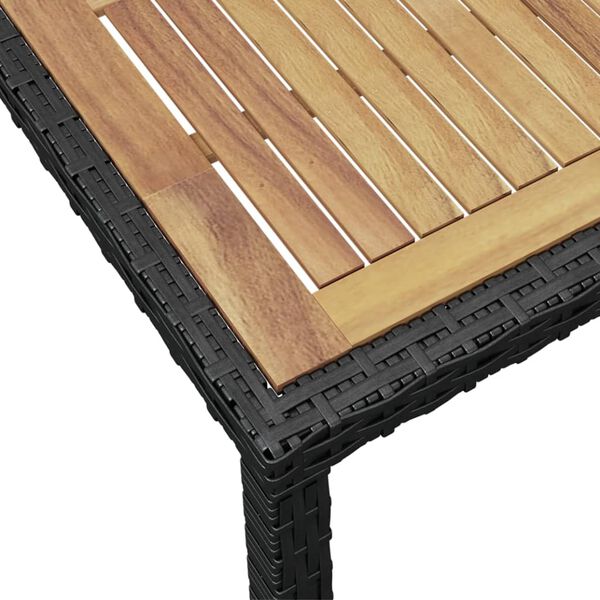 vidaXL 7 Piece Outdoor Dining Set with Cushions Poly Rattan