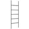 vidaXL Towel Rack Ladder with 5 Tiers Black 58x175 cm Iron