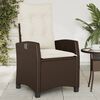 vidaXL Reclining Garden Chairs 2 pcs with Cushions Brown Poly Rattan