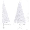 vidaXL Corner Artificial Christmas Tree LEDs&Ball Set White 210 cm PVC