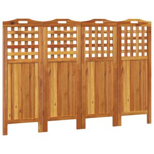 vidaXL 4-Panel Room Divider 162x2x115 cm Solid Wood Acacia