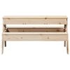 vidaXL Picnic Table with Sandpit for Kids Solid Wood Pine