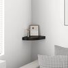 vidaXL Floating Corner Shelf High Gloss Black 25x25x3.8 cm MDF
