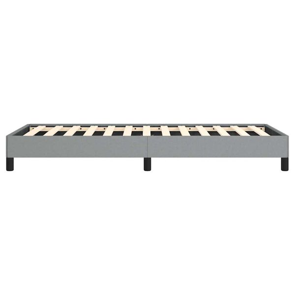 vidaXL Bed Frame without Mattress Light Grey 100x203 cm Twin XL Fabric