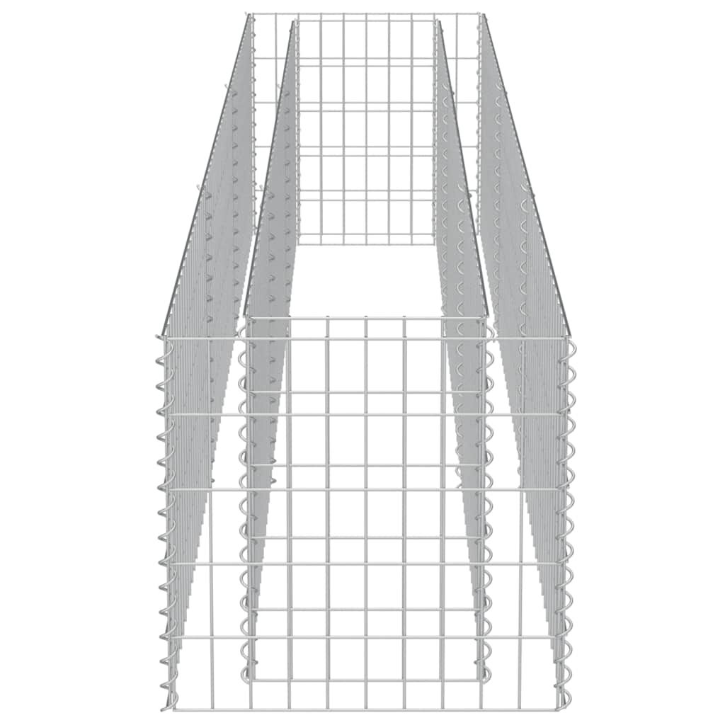 vidaXL Gabion Raised Bed Galvanised Steel 270x50x50 cm