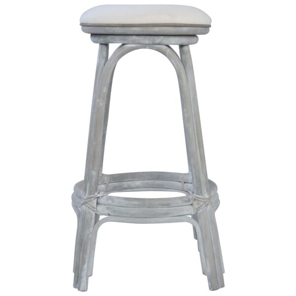 vidaXL Bar Stools 2 pcs Grey Rattan