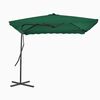 vidaXL Garden Parasol with Steel Pole 250x250 cm Green