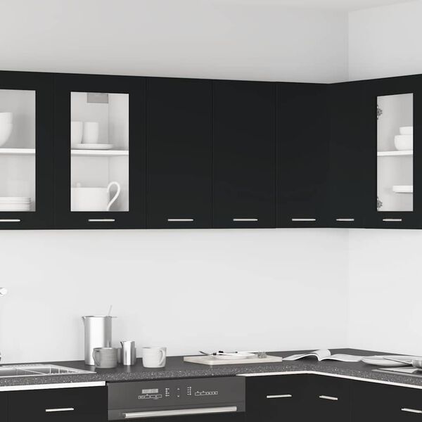 vidaXL Hanging Cabinet Lyon Black 60x31x60 cm Engineered Wood