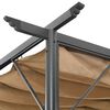 vidaXL Pergola with Retractable Roof Taupe 3x3 m Steel 180 g/m&sup2;