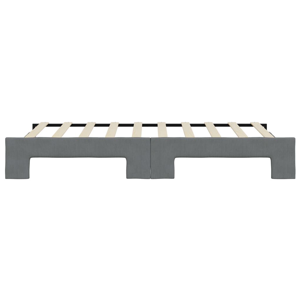 vidaXL Daybed with Trundle without Mattress Dark Grey 100x190 cm