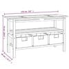 vidaXL Bathroom Vanity Cabinet with River Stone Sinks Solid Wood Teak