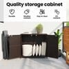vidaXL Garden Storage Cabinet Brown 83x45x76 cm Poly Rattan