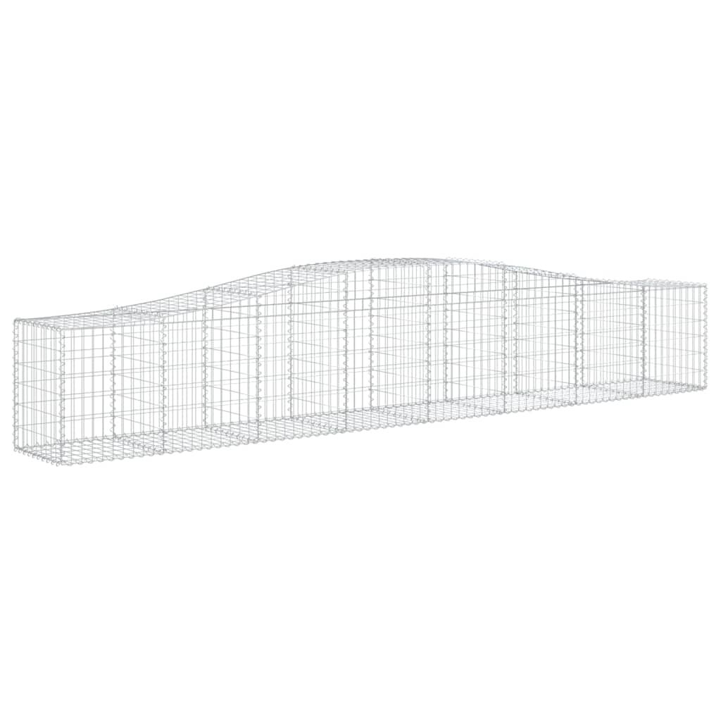 vidaXL Arched Gabion Baskets 5 pcs 400x50x60/80 cm Galvanised Iron