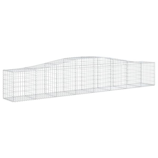 vidaXL Arched Gabion Baskets 5 pcs 400x50x60/80 cm Galvanised Iron