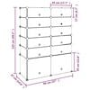 vidaXL Shoe Rack Black 94x37x125 cm PP
