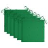 vidaXL Garden Chairs with Green Cushions 6 pcs Solid Teak Wood